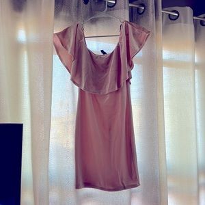 Pink velour dress, size medium